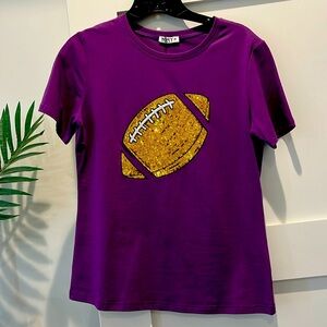 Sequin Football 🏈 Tee